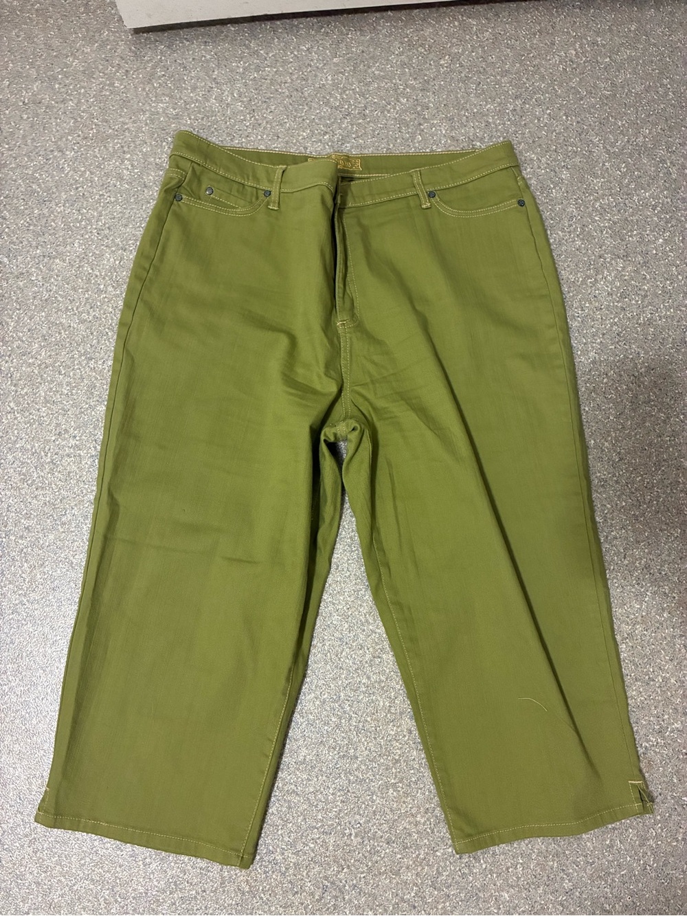 Olive Green Cropped Jeans Bestow size 18